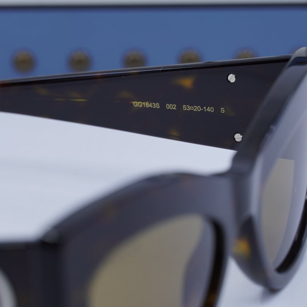 Gucci GG1843S 002 Cat Eye Sunglasses - Havana / Brown - Picture 8 of 9
